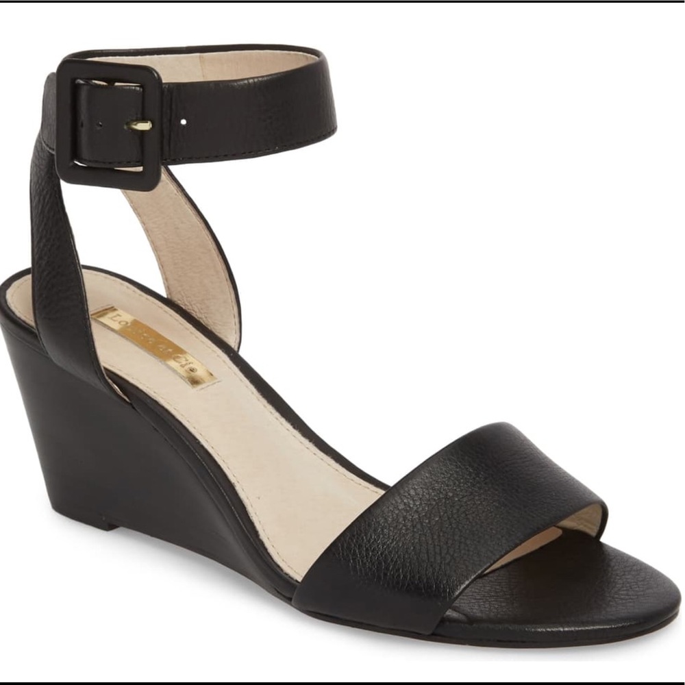 Like new Louise et Cie Punya Wedge Leather Sandal